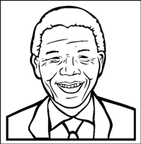Nelson Mandela Colouring Pages Online