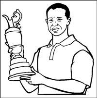 Tiger Woods Colouring Pages Online